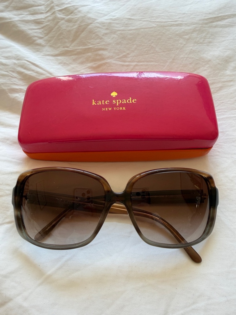 Kate Spade Darlene Brown Gradient Oversized Square Sunglasses